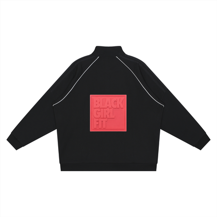 Reflection Striped Raglan Sleeve  Jacket