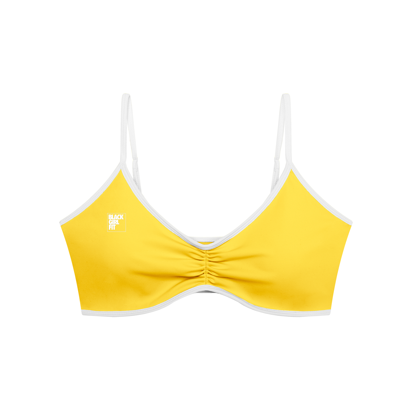 Women's Color Block Ruched V-Neck Sports Bra