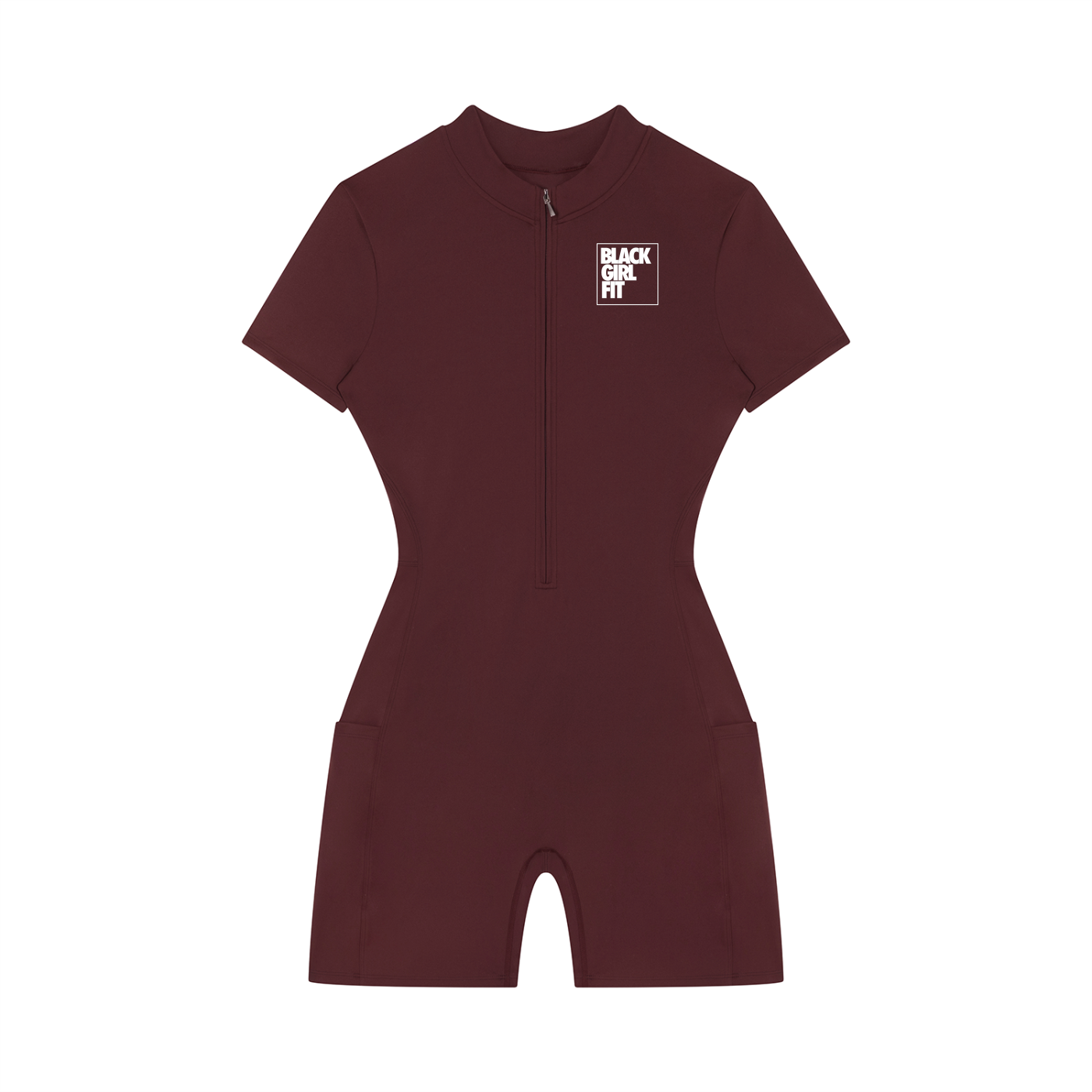 Women's Quarter-Zip Short Sleeve Romper