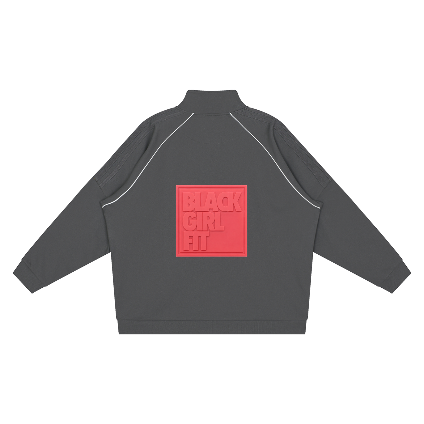 Reflection Striped Raglan Sleeve  Jacket