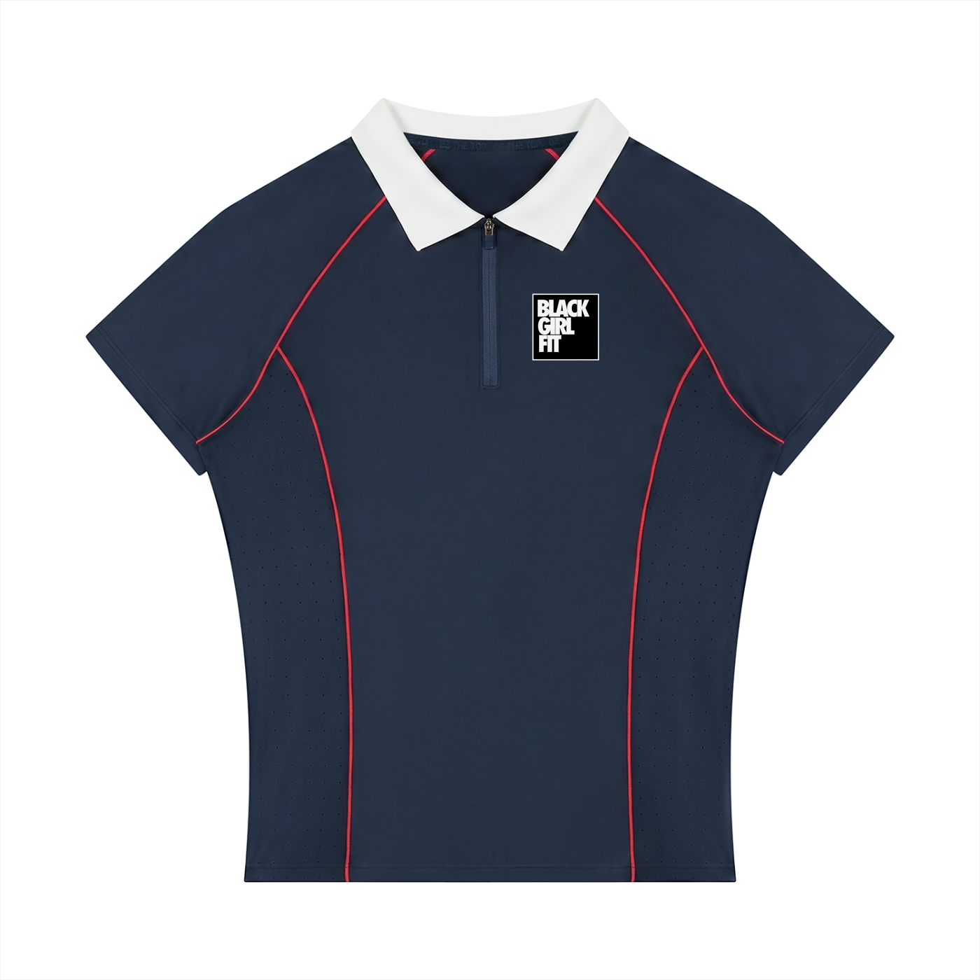 Women’s Slim Fit Quarter-Zip Polo Shirt