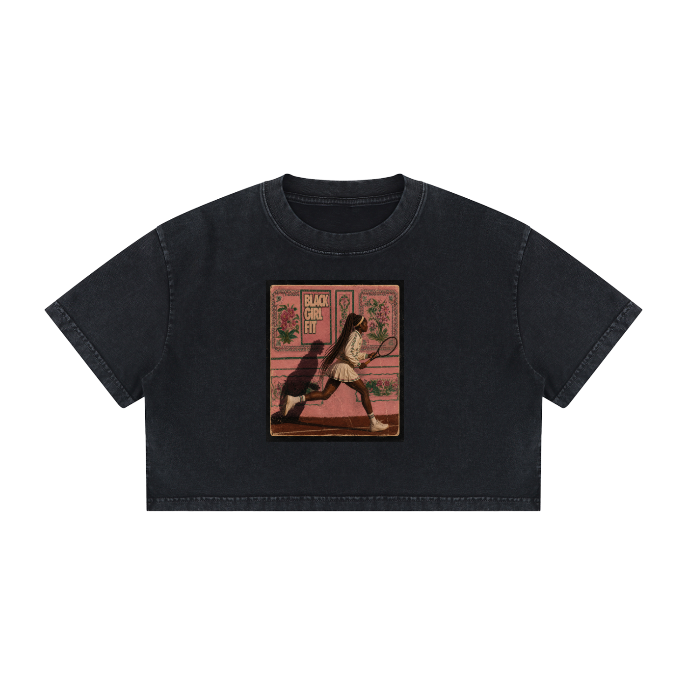 Women's Mineral Wash Cotton Crop T-Shirt