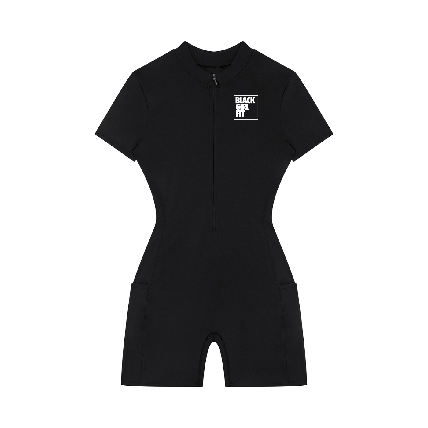 Women's Quarter-Zip Short Sleeve Romper