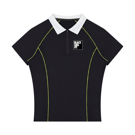 Women’s Slim Fit Quarter-Zip Polo Shirt