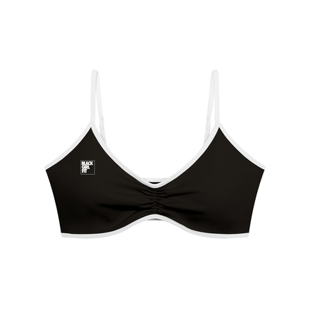 Women's Color Block Ruched V-Neck Sports Bra